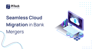 cloud migration strategy during bank mergers with phases, risks, and architecture.